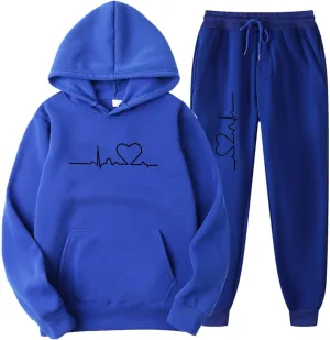 Women's Fall 2 Piece Lounge Outfit Pullover Hooded Long Sleeve Top Sets Sweat Lounge Matching Set 2025 Fall Trendy