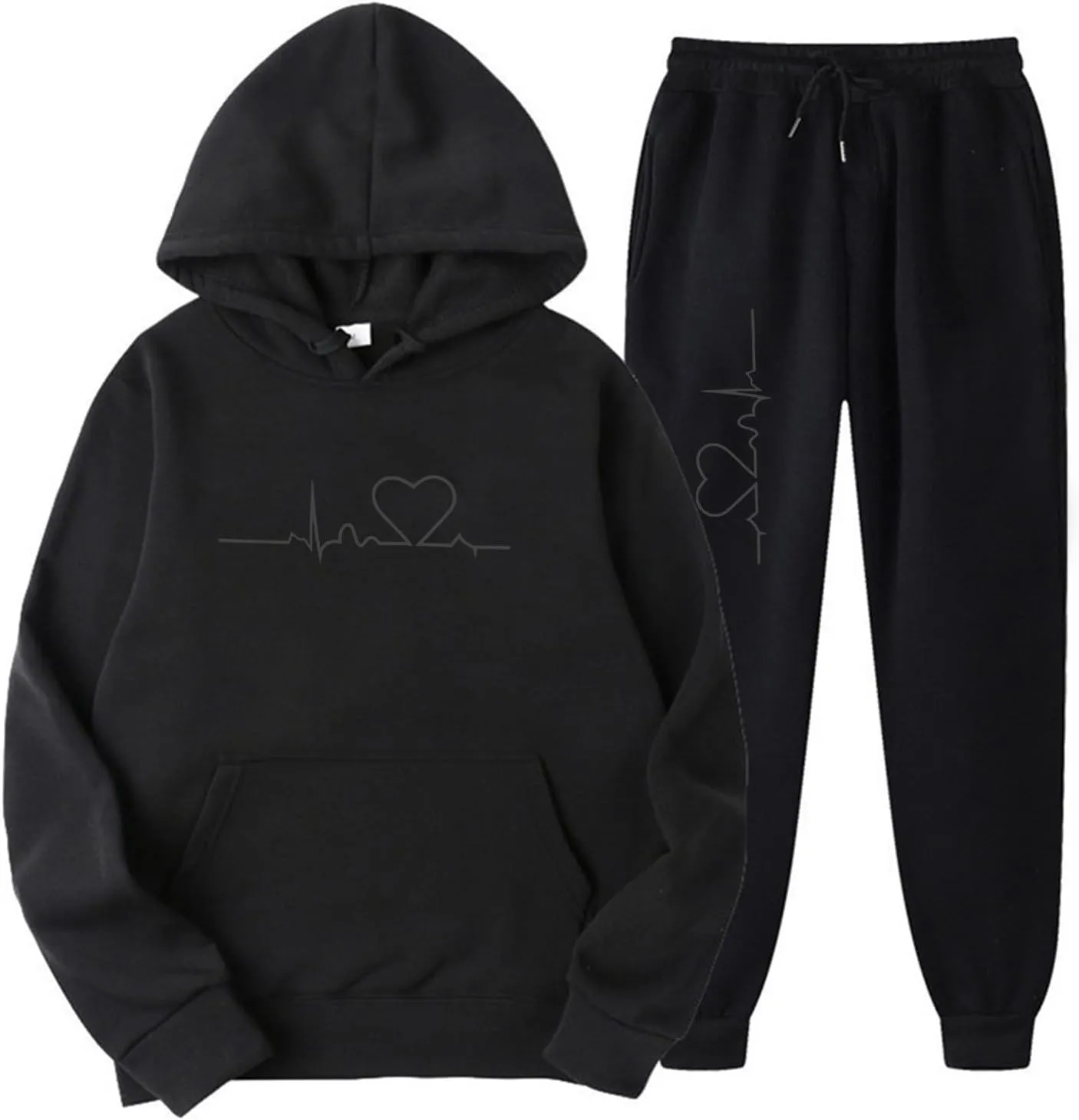 Women's Fall 2 Piece Lounge Outfit Pullover Hooded Long Sleeve Top Sets Sweat Lounge Matching Set 2025 Fall Trendy
