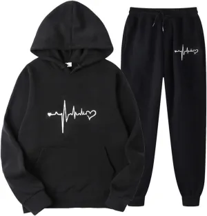 Women's Fall 2 Piece Lounge Outfit Pullover Hooded Long Sleeve Top Sets Sweat Lounge Matching Set 2025 Fall Trendy