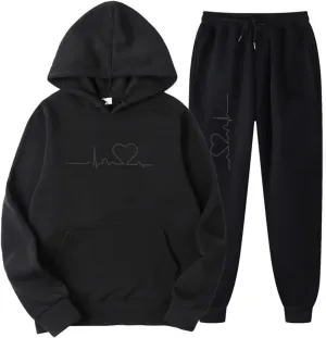 Women's Fall 2 Piece Lounge Outfit Pullover Hooded Long Sleeve Top Sets Sweat Lounge Matching Set 2025 Fall Trendy