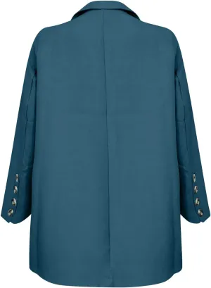 womens suits 2 piece set business open front plus size blazer and long pants lounge wear sets Casual Matching Sets