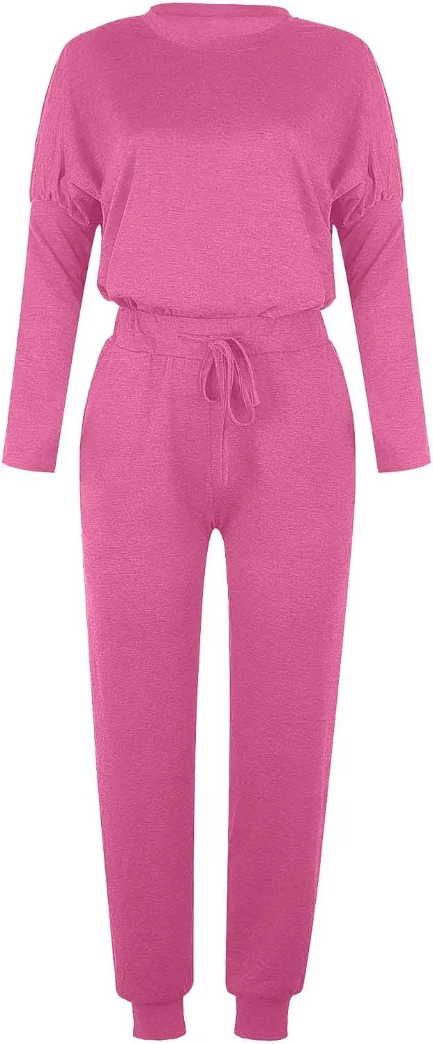 Womens Sweatsuits 2 Piece Set Casual Matching 2024 Travel Trendy Outfits Crewneck Sweatshirts Tracksuit Lounge Sets