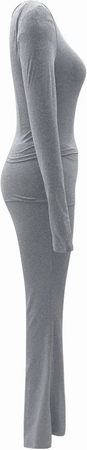 Womens 2 Piece Outfits Sweatsuit Set Quarter Zip Oversized Sweatshirt Wide Leg Sweatpant Fall Set Tracksuit Sweat