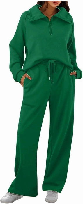 Womens 2 Piece Sweatsuit Outfits Half Zip Sets Hoodies,Sweatpants for Women Casual Colors Freely Combined Separately