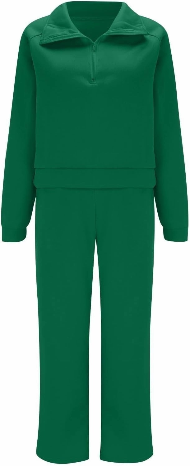 Womens 2 Piece Sweatsuit Outfits Half Zip Sets Hoodies,Sweatpants for Women Casual Colors Freely Combined Separately
