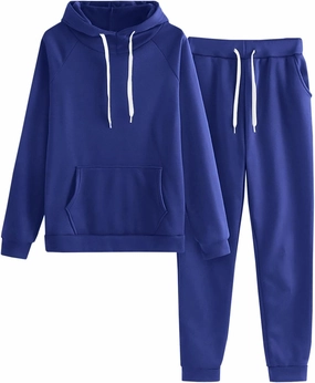 Womens 2 Piece Sweatsuits Sets Tracksuit with Pockets Long Sleeve Hoodies with Baggy Sweatpants Soft Outdoor Outfits Sets