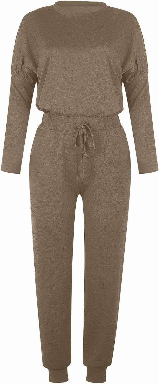 Womens Sweatsuits 2 Piece Set Casual Matching 2024 Travel Trendy Outfits Crewneck Sweatshirts Tracksuit Lounge Sets