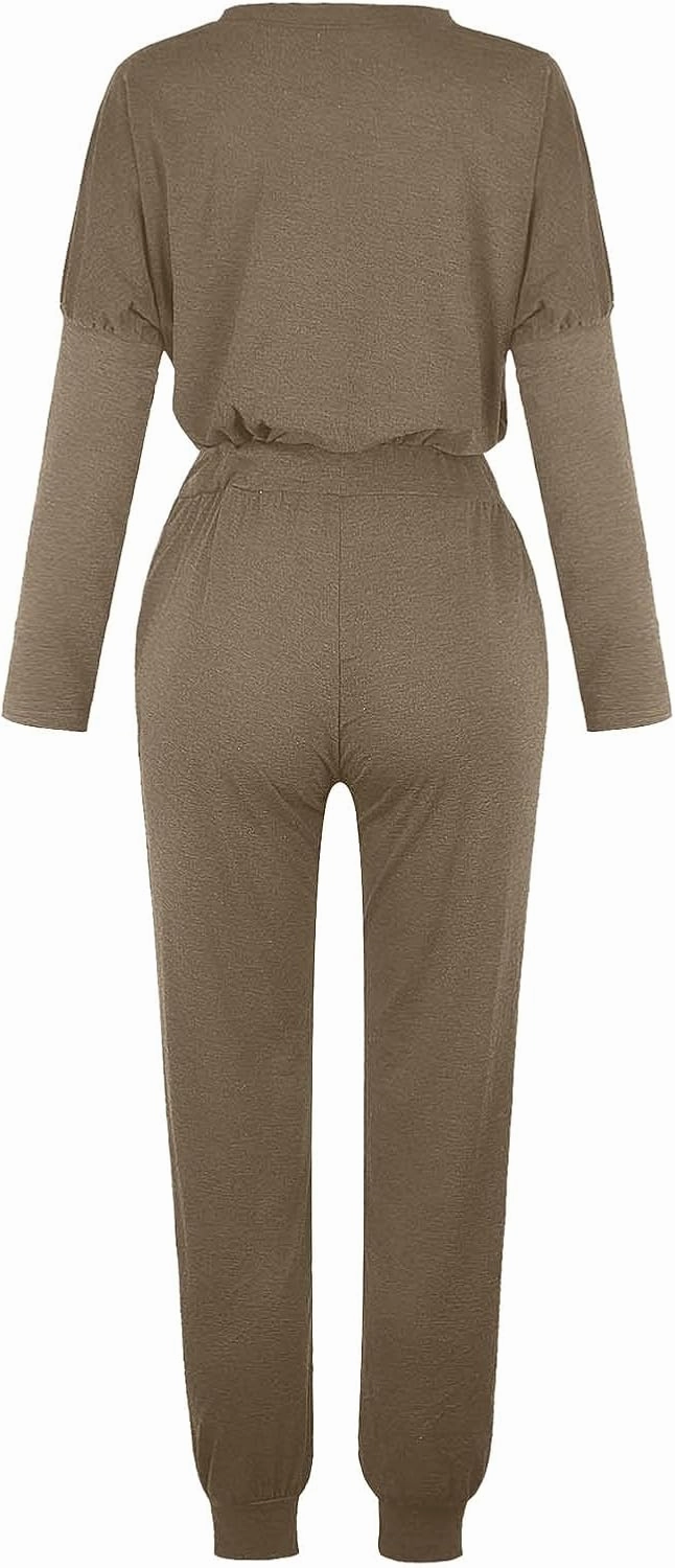 Womens Sweatsuits 2 Piece Set Casual Matching 2024 Travel Trendy Outfits Crewneck Sweatshirts Tracksuit Lounge Sets