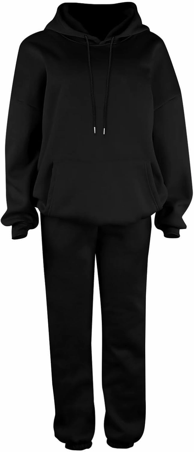Womens Sweatsuits 2 Piece Set Oversized Matching Sweatshirt Baggy Fashion Lounge Sweatpants Set Tracksuit