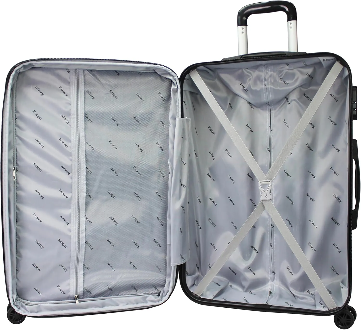 World Traveler Kemyer Quest Hardside Lightweight Expandable Spinner Suitcase Luggage, Green, 25-inch