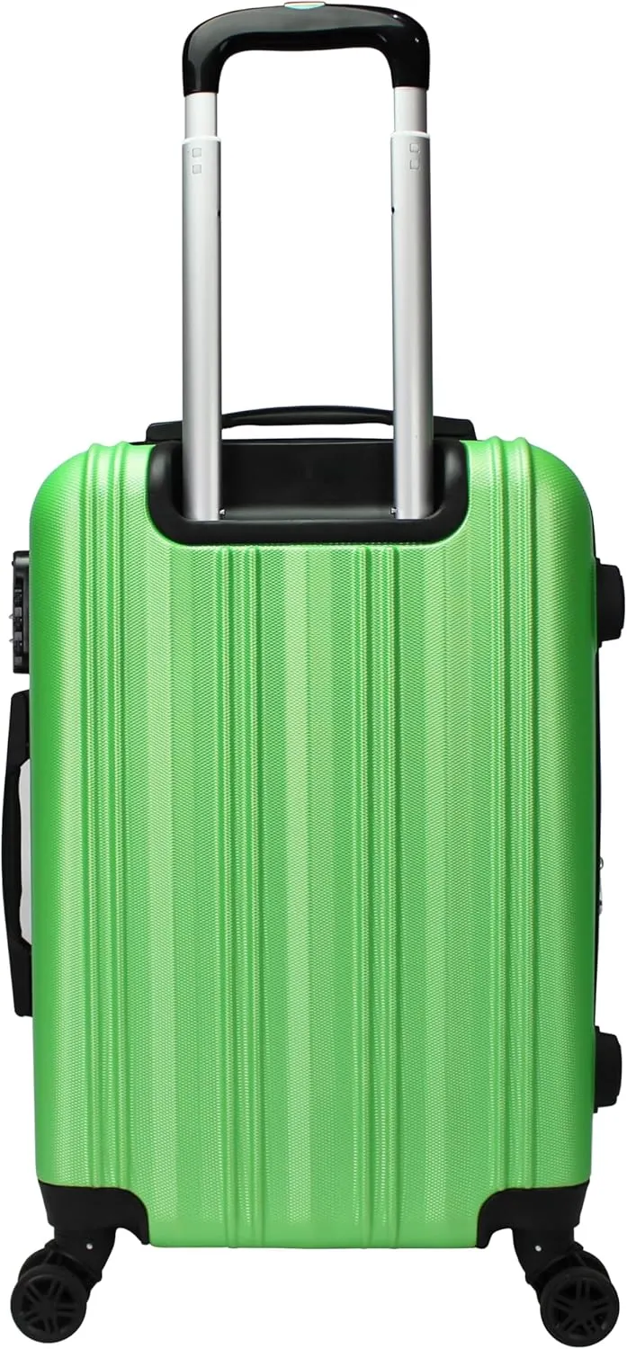 World Traveler Kemyer Quest Hardside Lightweight Expandable Spinner Suitcase Luggage, Green, 25-inch