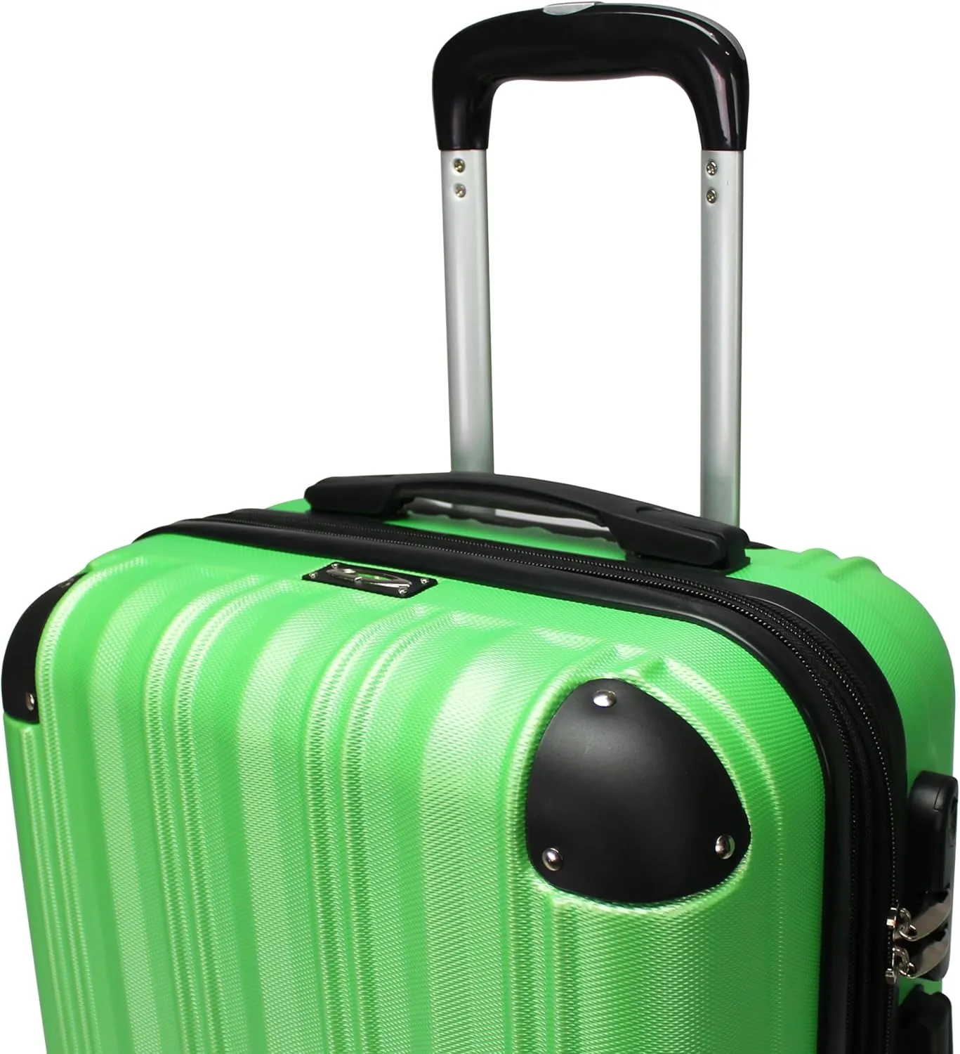 World Traveler Kemyer Quest Hardside Lightweight Expandable Spinner Suitcase Luggage, Green, 25-inch