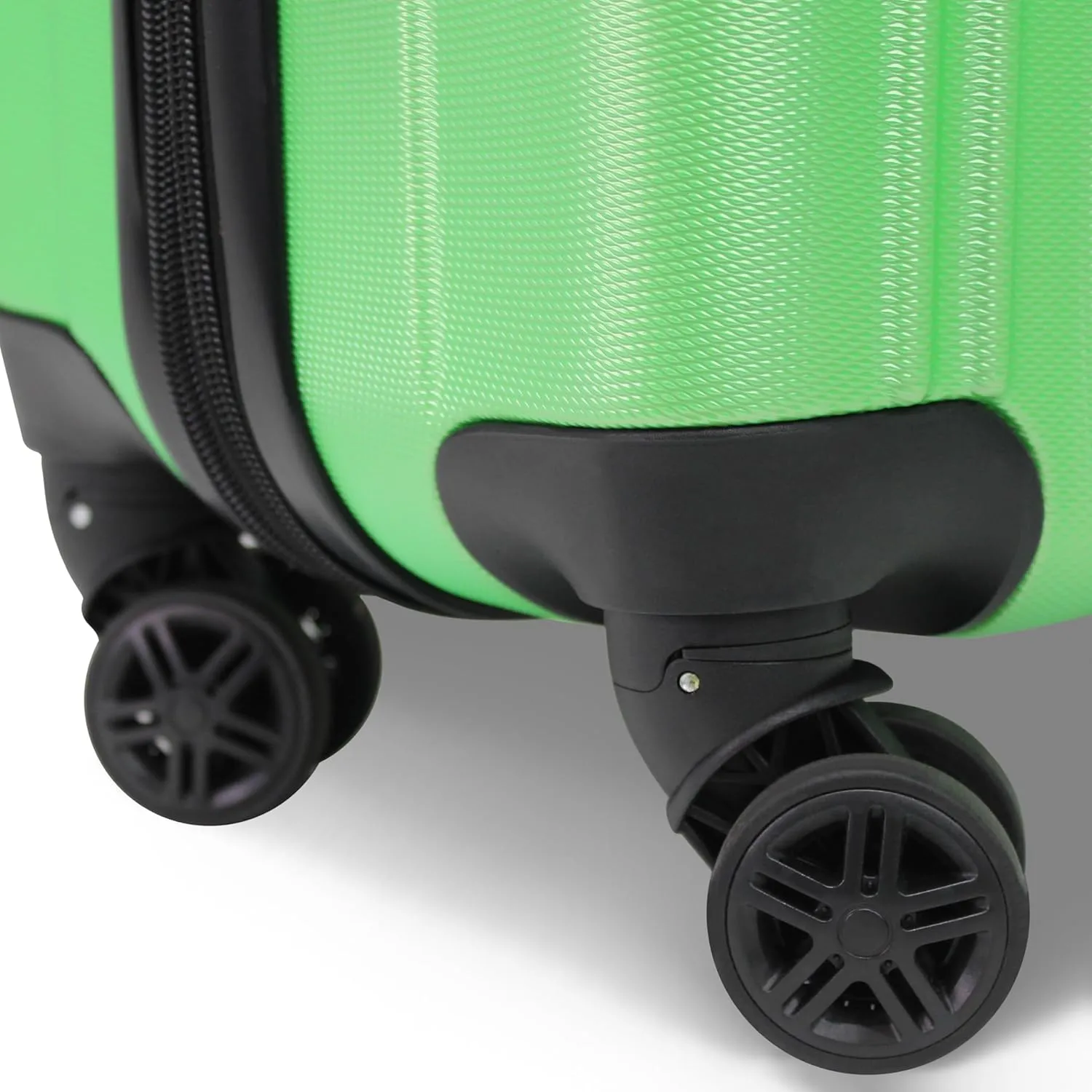 World Traveler Kemyer Quest Hardside Lightweight Expandable Spinner Suitcase Luggage, Green, 25-inch