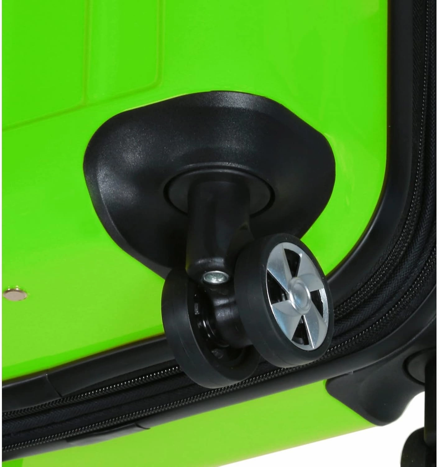 World Traveler Contour Lightweight Polycarbonate Hardside Expandable Spinner Luggage with TSA Lock, Apple Green, 28-inch