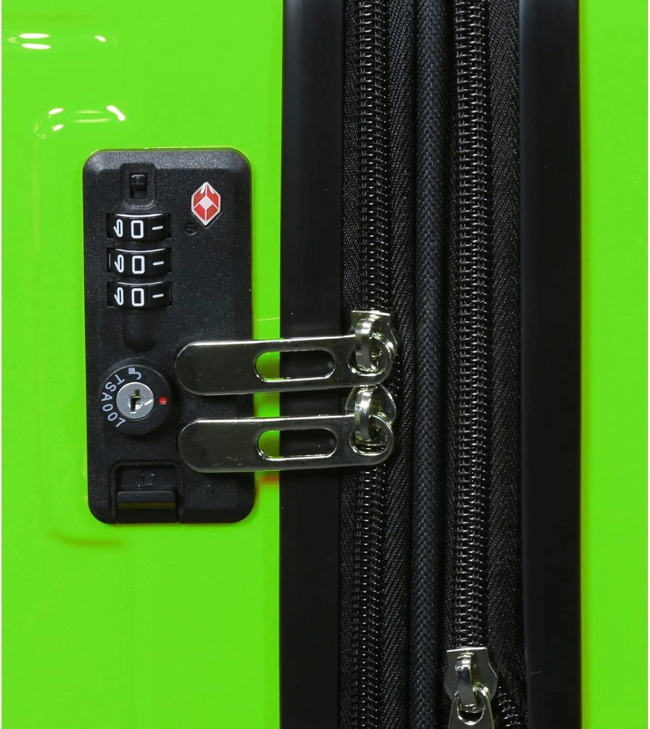 World Traveler Contour Lightweight Polycarbonate Hardside Expandable Spinner Luggage with TSA Lock, Apple Green, 28-inch