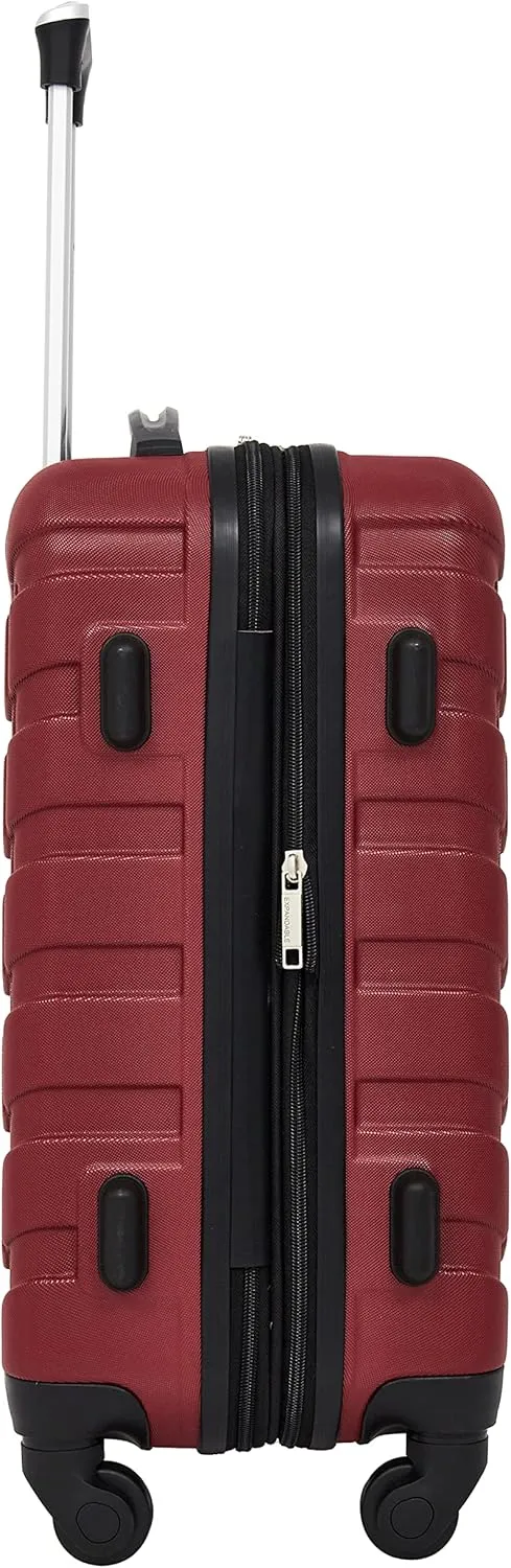 Wrangler Miami Luggage & Packing Cubes, Red, 5 Piece Set
