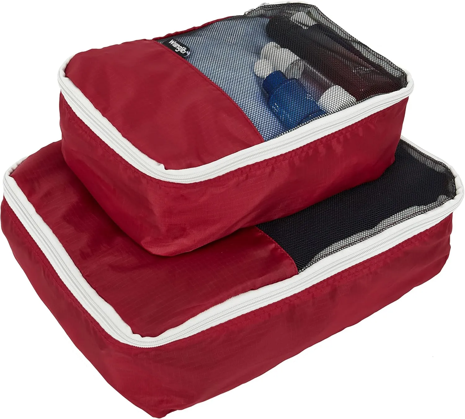 Wrangler Miami Luggage & Packing Cubes, Red, 5 Piece Set
