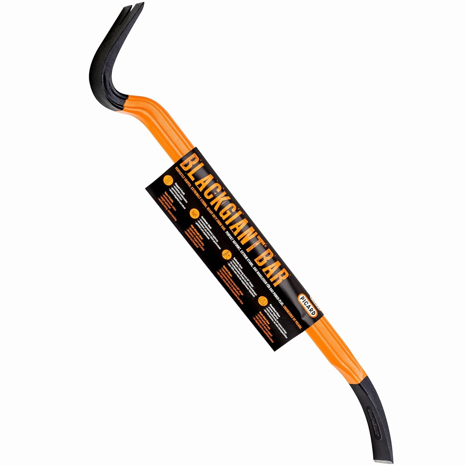 Wrecking Bar, Heavy Duty, Forged from One Piece, Bend & Pull Heavy Materials with Ease, Hardened and Tempered, Made in Germany, 20 oz, 12 in. Long